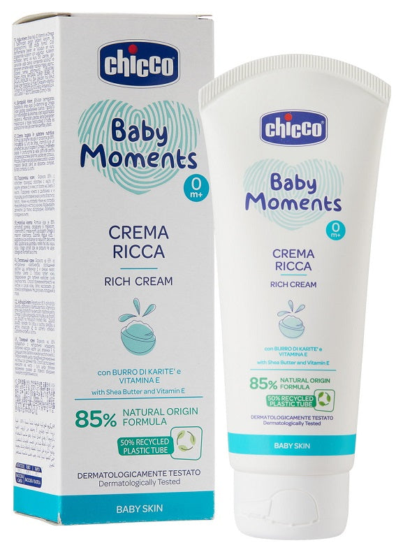 CHICCO BABY MOMENTS CREMA RICCA CON BURRO DI KARITE' E VITAMINA E 100 ML