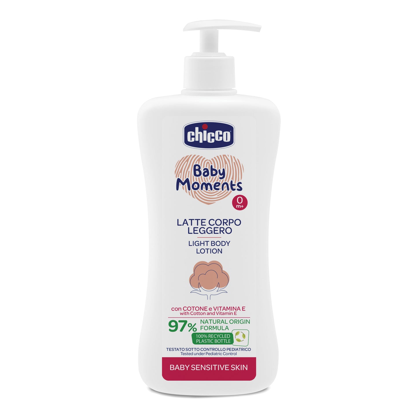 CHICCO BABY MOMENTS LATTE CORPO SENSITIVE LEGGERO 500 ML