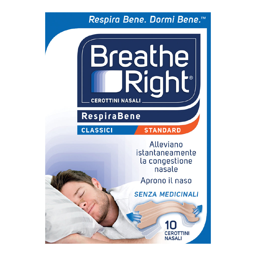 CEROTTI NASALI BREATHE RIGHT CLASSICI 10 PEZZI