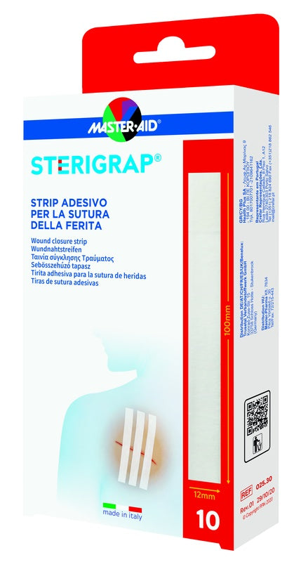 MASTER-AID STERIGRAP STRIP ADESIVO SUTURA FERITE 100X12 MM 6 PEZZI