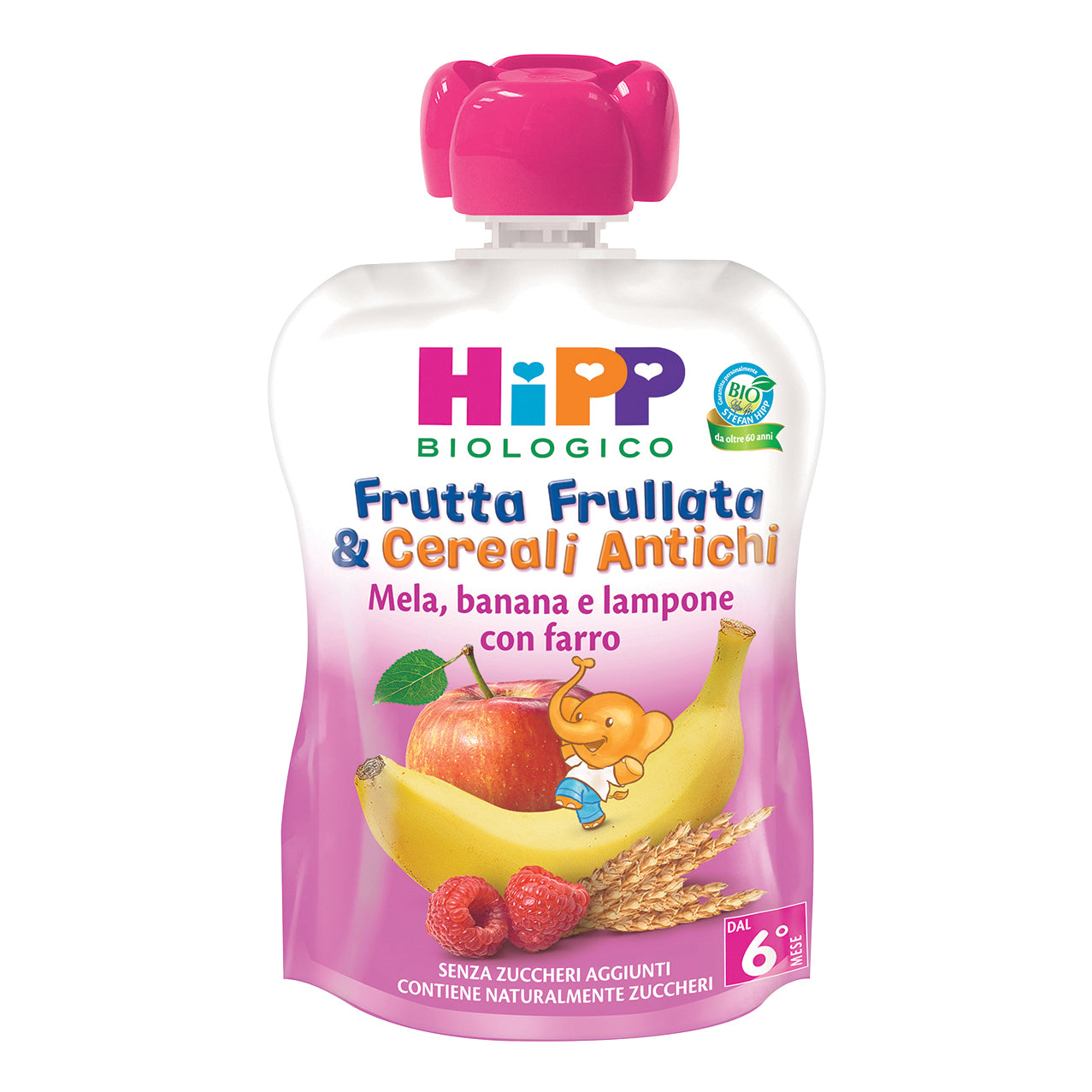 HIPP BIO FRUTTA FRULL&BISCOTTO MELA FRAGOLA MIRTILLO BISCOTTO 90 G