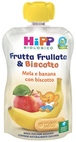 HIPP BIO FRUTTA FRULLATA&BISCOTTO MELA BANANA BISCOTTO 90 G