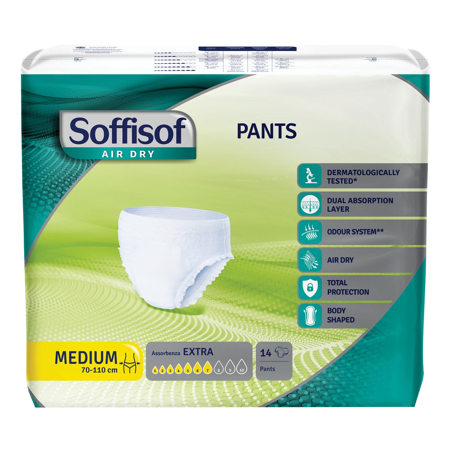 PANNOLONE SOFFISOF AIR DRY PANTS EXTRA M 14 PEZZI