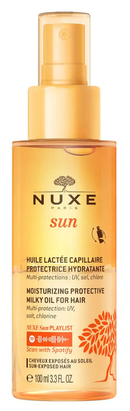 Nuxe Sun Olio Latte bifase per capelli idratante e protettivo 100ml