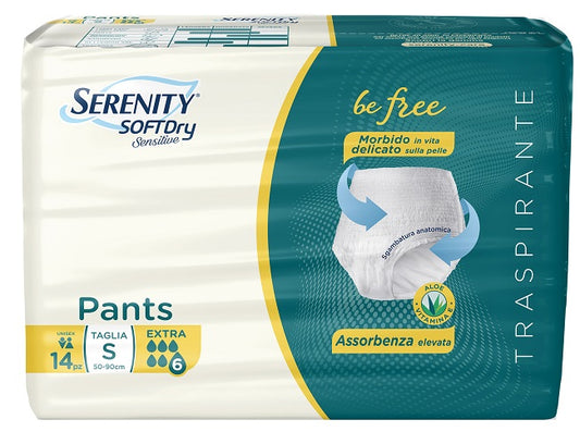 SERENITY PANTS SD SENSITIVE BE FREE EXTRA TAGLIA S 14 PEZZI