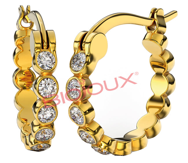 BJT238 ORECCHINI ANNA HOOP GOLD PLATED