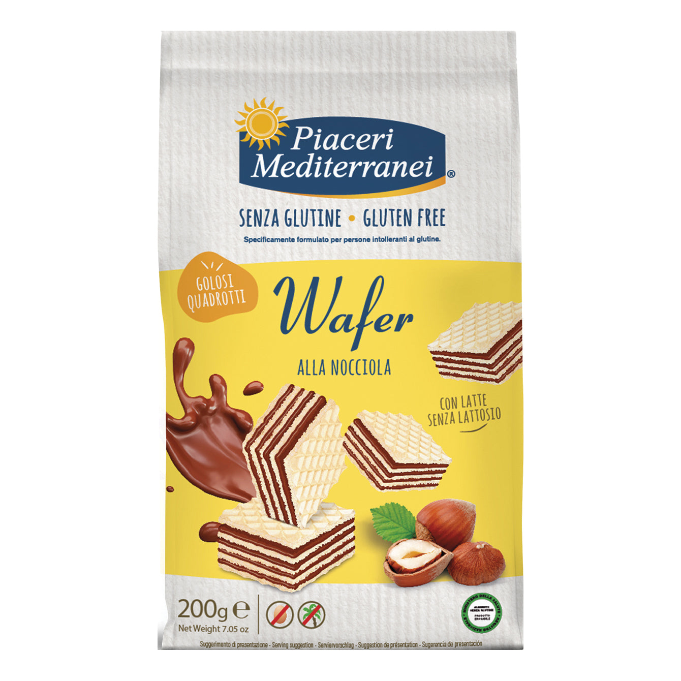 PIACERI MEDITERRANEI WAFER ALLE NOCCIOLE 200 G