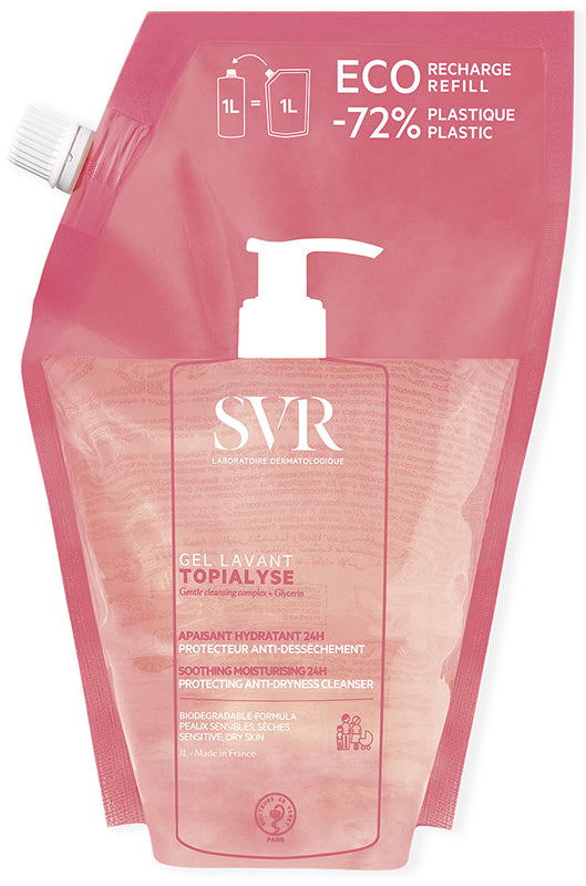 SVR Topialyse Ricarica Gel detergente anti-secchezza, lenitivo e idratante 1 Litro
