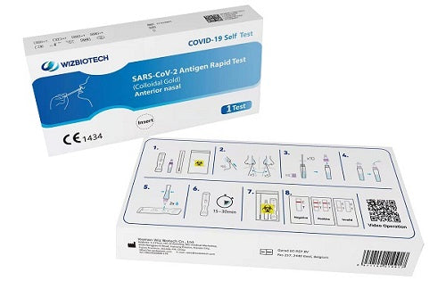 TEST ANTIGENICO RAPIDO COVID-19 AUTODIAGNOSTICO DETERMINAZIONE QUALITATIVA ANTIGENI SARS-COV-2 IN TAMPONI NASALI MEDIANTE IMMUNOCROMATOGRAFIA