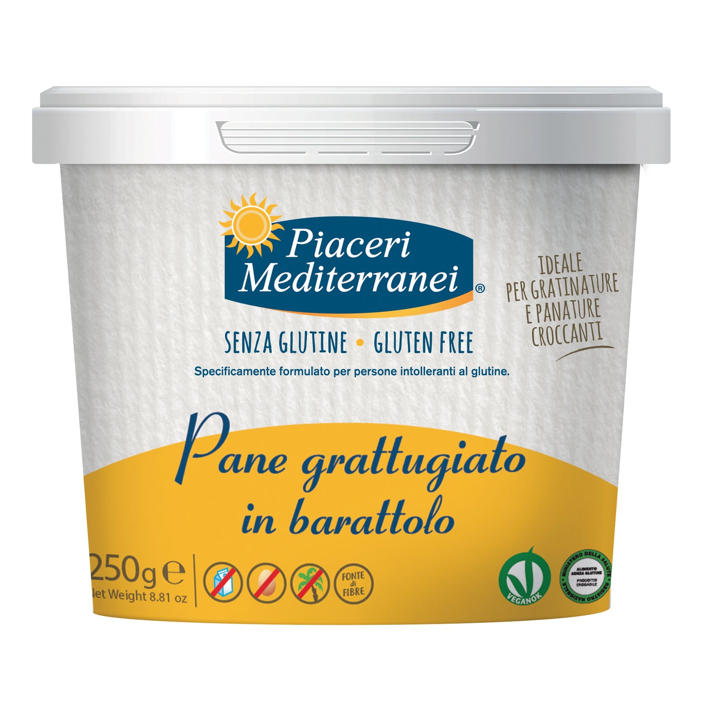 PIACERI MEDITERRANEI PANE GRATTUGIATO BARATTOLO 250 G