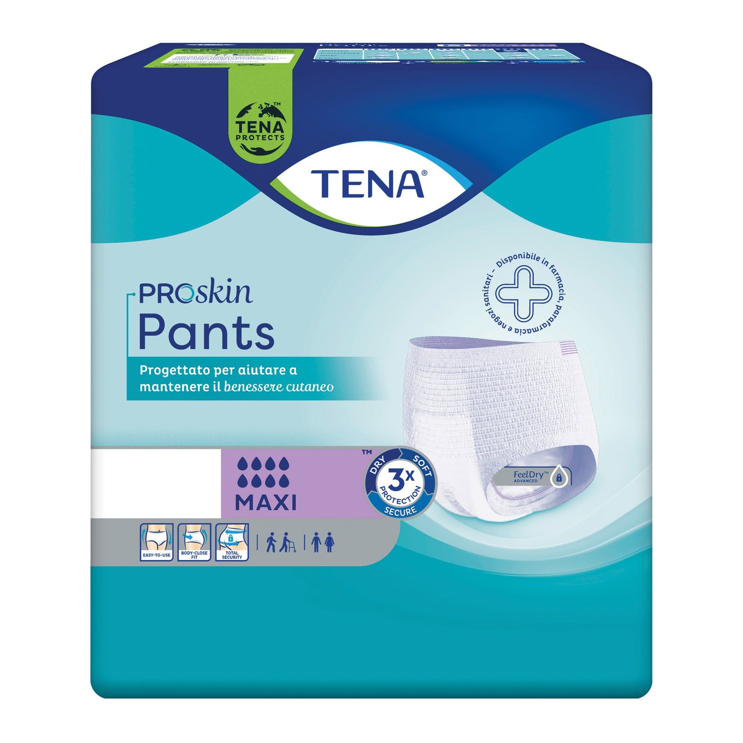 PANNOLONE PER INCONTINENZA TENA PANTS MAXI MEDIUM 8 PEZZI