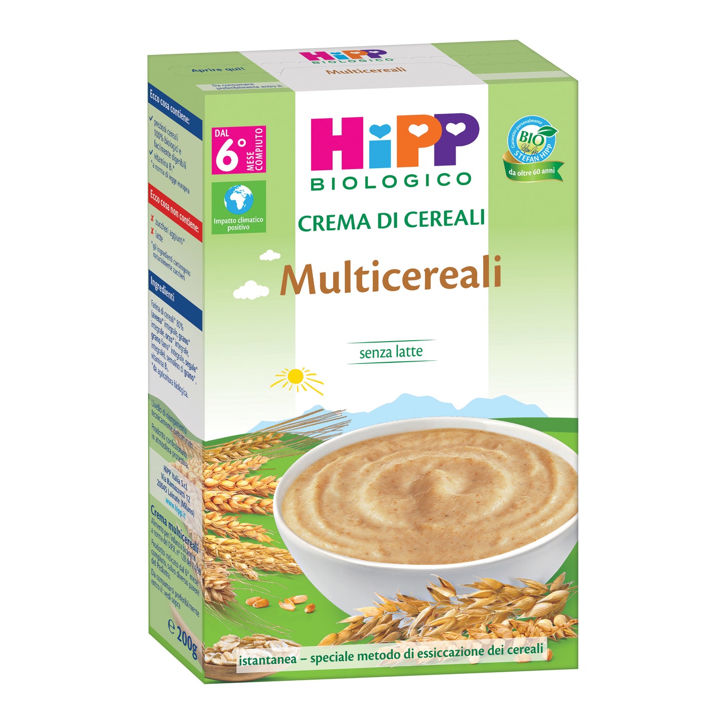 HIPP BIO CREMA CEREALI MULTICEREALI 200 G