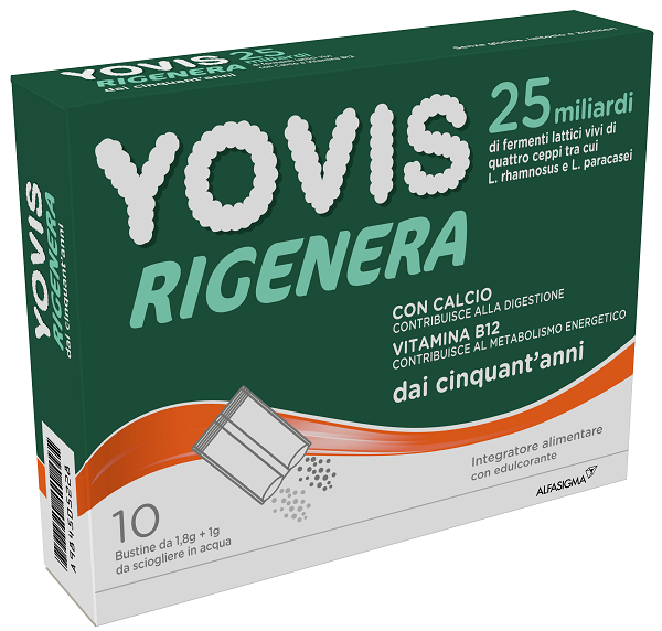 YOVIS RIGENERA 50+ Integratore Di 25Miliardi Di Fermenti Lattici, Calcio E Vitamina B12