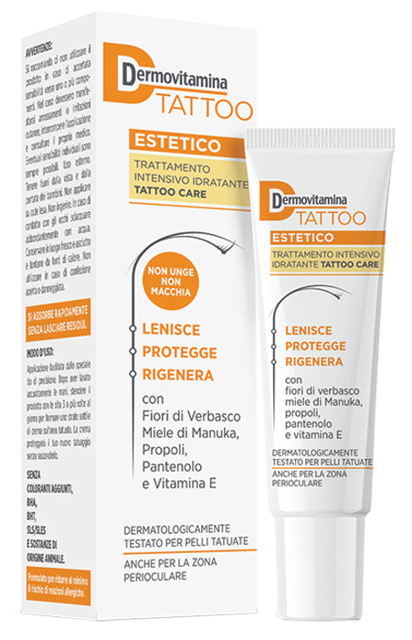 Dermovitamina Tattoo Estetico Trattamento Intensivo lenitivo e idratante per pelle tatuata 15ml