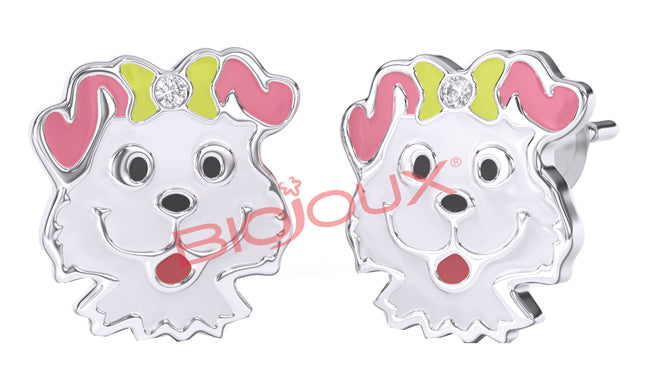 BJT732 ORECCHINI NALA PUPPY STAINLESS STEEL
