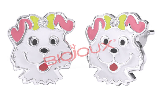 BJT732 ORECCHINI NALA PUPPY STAINLESS STEEL