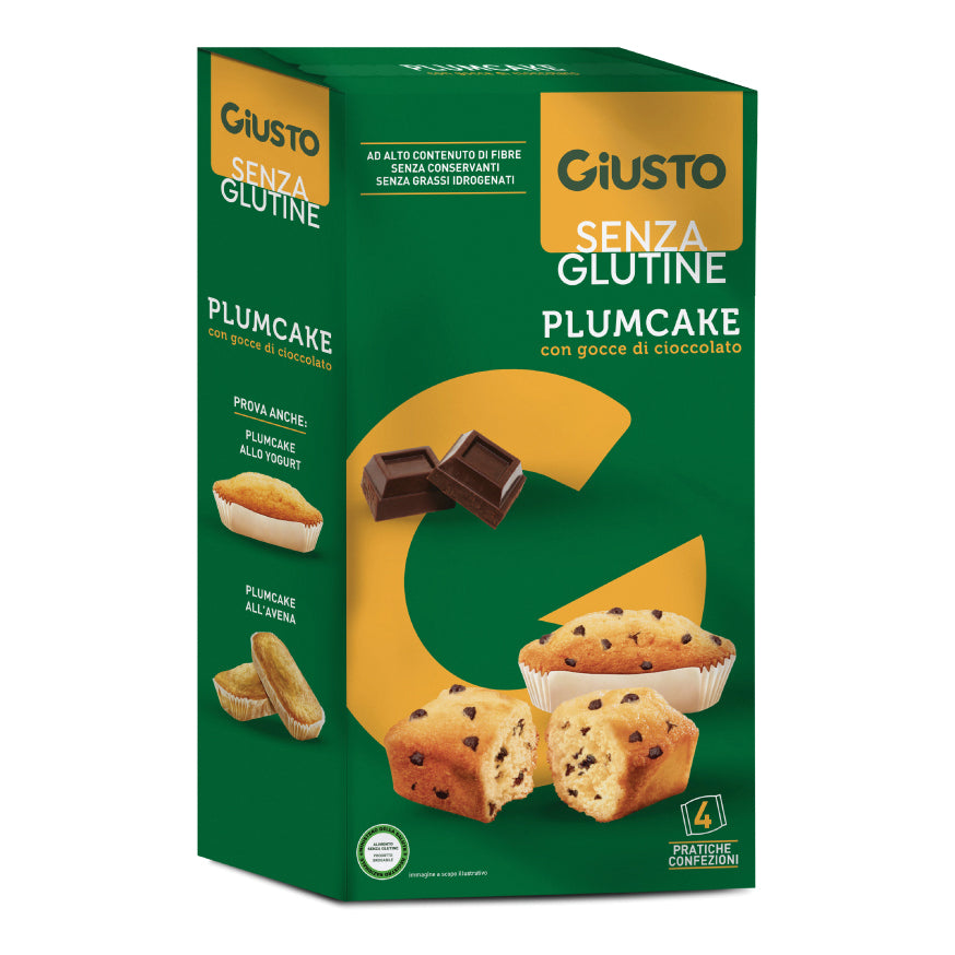 GIUSTO SENZA GLUTINE PLUMCAKE CON GOCCE DI CIOCCOLATO 160 G