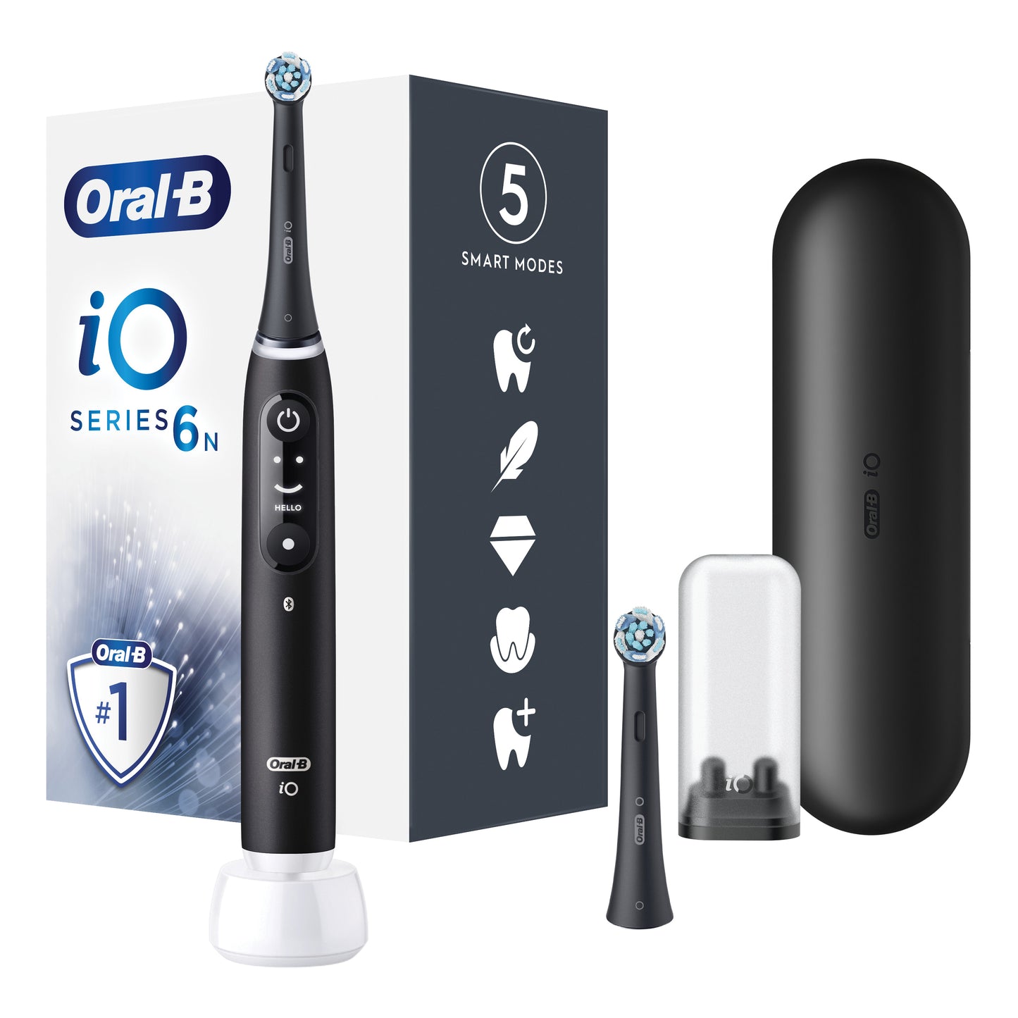 ORAL-B IO 6 BLACK SPAZZOLINO ELETTRICO + 2 REFILL