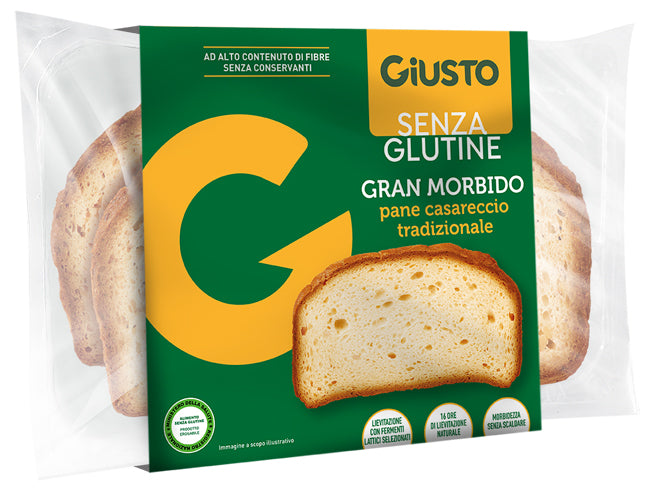 GIUSTO SENZA GLUTINE GRAN MORBIDO PANE CASARECCIO 200 G