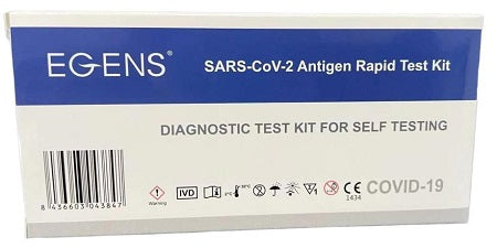 TEST ANTIGENICO RAPIDO COVID-19 EGENS AUTODIAGNOSTICO DETERMINAZIONE QUALITATIVA ANTIGENI SARS-COV-2 IN TAMPONI NASALI MEDIANTE IMMUNOCROMATOGRAFIA