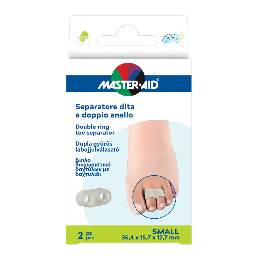 SEPARATORE DITA MASTER-AID FOOTCARE CON ANELLO DOPPIO SMALL 2 PEZZI C10