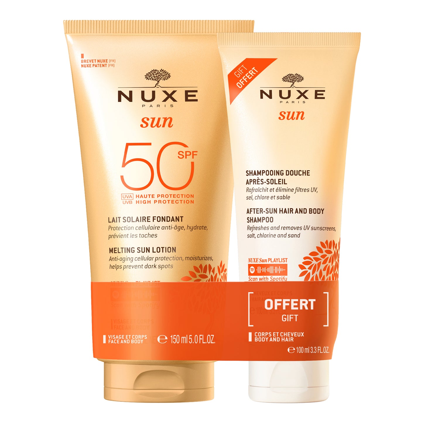 NUXE SUN LATTE SOLARE SPF50 + SHAMPOO DOCCIA DOPOSOLE