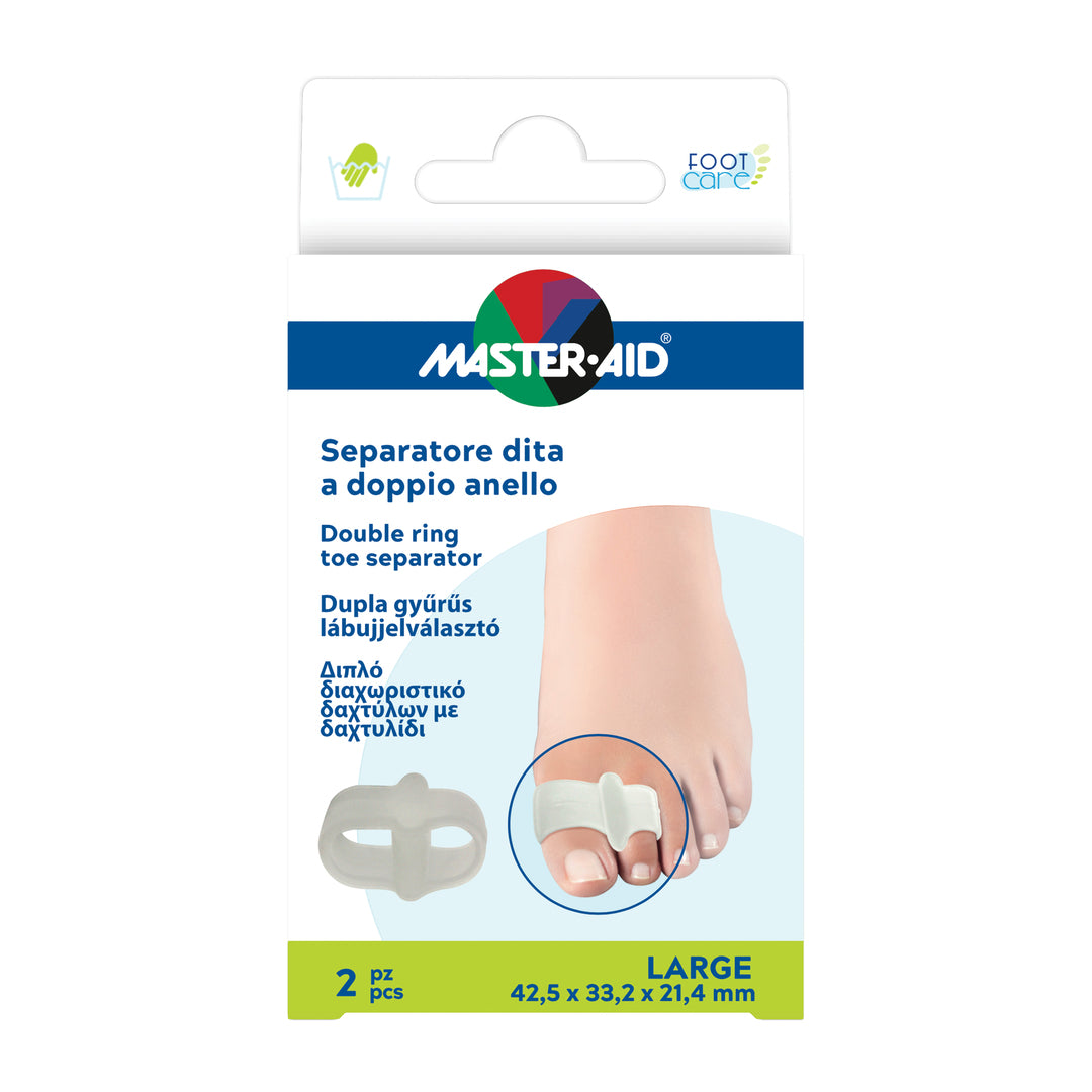 SEPARATORE DITA MASTER-AID FOOTCARE CON ANELLO DOPPIO LARGE 2 PEZZI C11