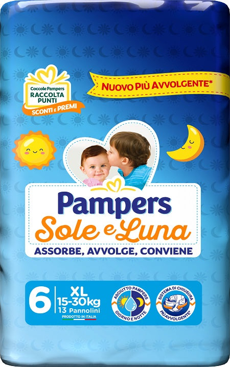 PAMPERS SOLE LUNA XL 13 PEZZI