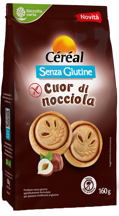 CEREAL SENZA GLUTINE CUOR DI NOCCIOLA 160 G