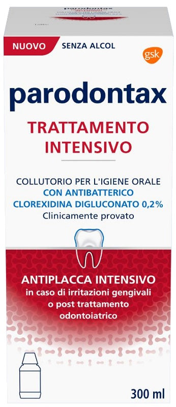 Parodontax Collutorio Clorexidina Trattamento Intensivo Antibatterico/Antiplacca No Alcol 300ml