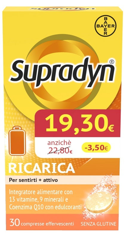 SUPRADYN RICARICA 30 COMPRESSE EFFERVESCENTI-Integratore multivitaminico