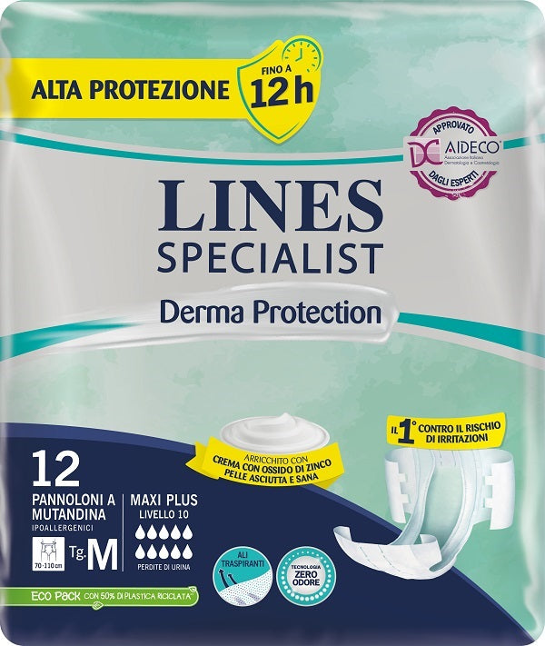 PANNOLONE MUTANDINA LINES SPECIALIST DERM AP M 12 PEZZI