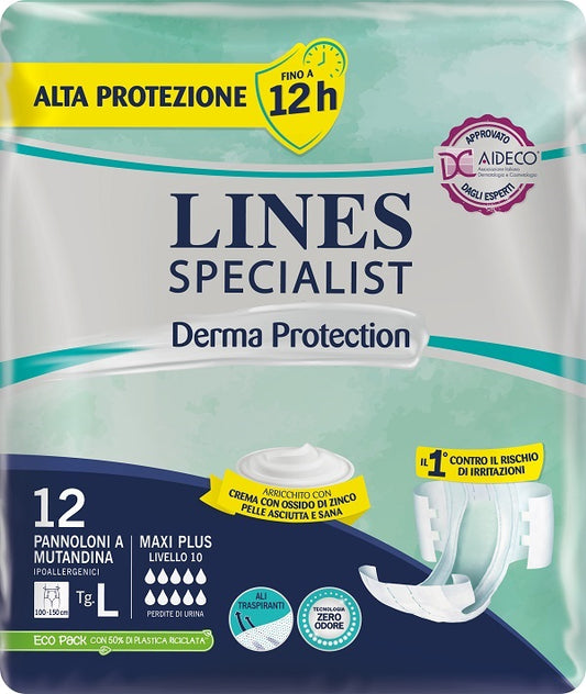 PANNOLONE MUTANDINA LINES SPECIALIST DERM AP L 12 PEZZI