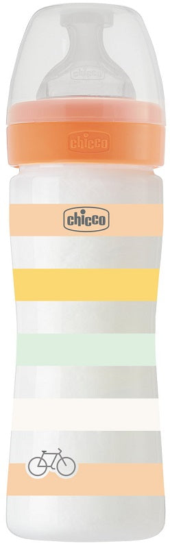 Chicco  Biberon Strisce arancioni 250ml