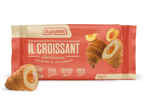 AGLUTEN IL CROISSANT ALBICOCCA 4 PEZZI DA 55 G