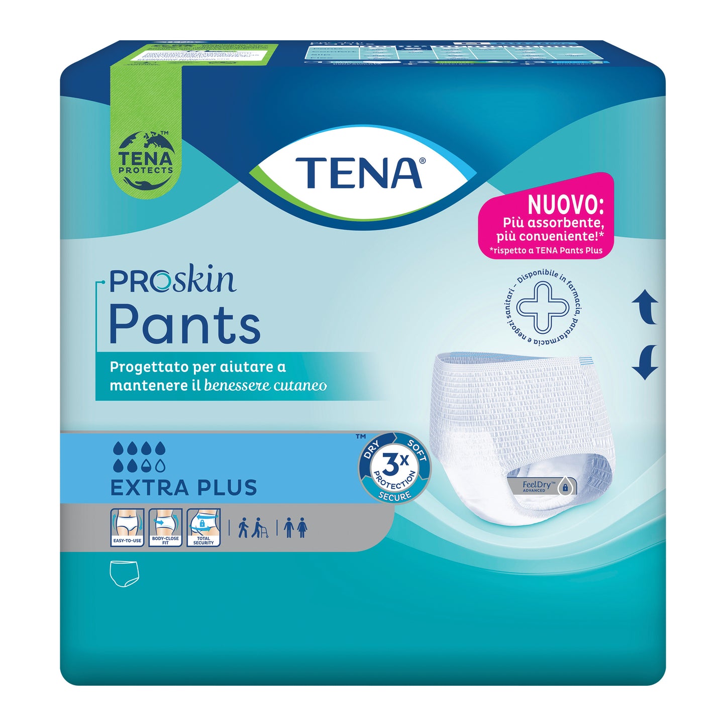 PANNOLONE PER INCONTINENZA TENA PANTS PLUS EXTRAPLUS MEDIUM  10 PEZZI
