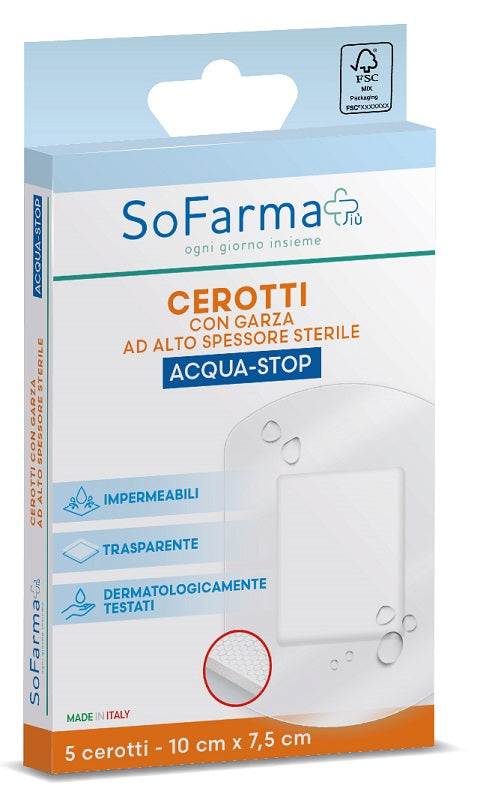 CEROTTO ACQUASTOP 10X7,5 CM 5 PEZZI SOFARMAPIU'