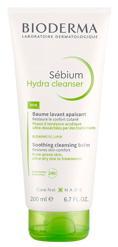 Bioderma Sebium Hydra Cleanser Balsamo Detergente Lenitivo Pelle Acneica 200ml