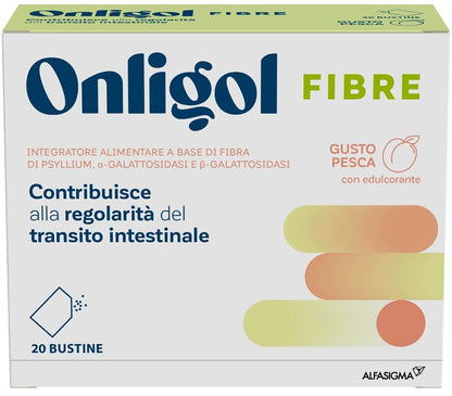 Onligol fibre pesca 20 bustine integratore per irregolarità intestinale