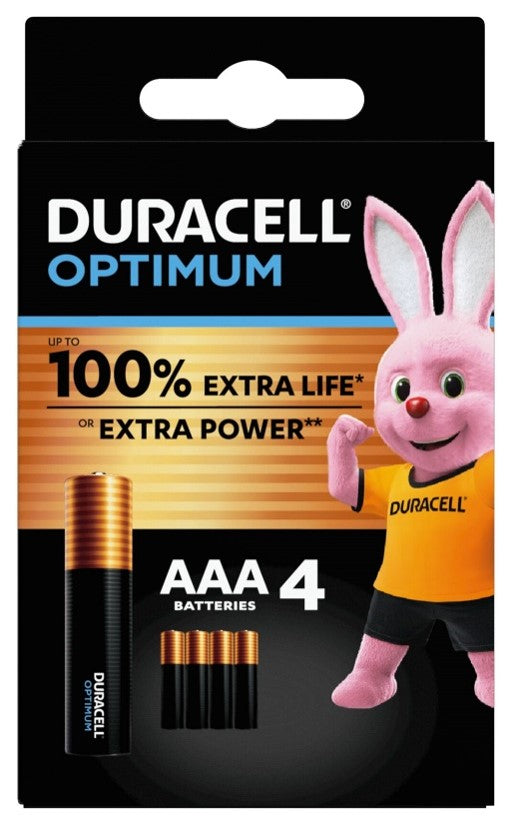 DURACELL OPTIMUM AAA B4 4PILE