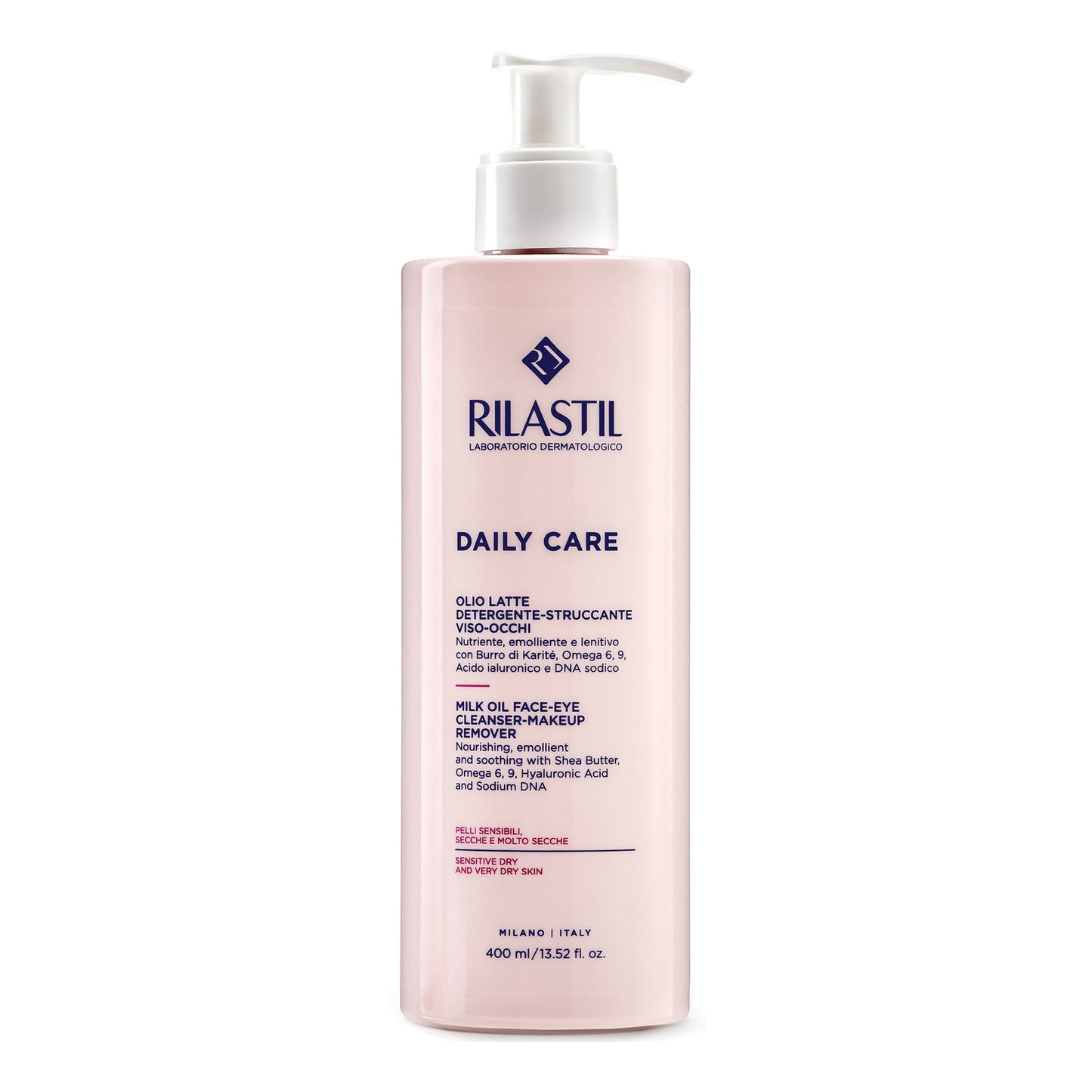 Rilastil Daily Care Olio Latte Detergente Struccante Viso e Occhi 400ml