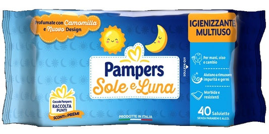 PAMPERS WIPES SOLE&LUNA 40PZ