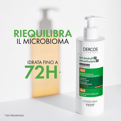 Vichy Dercos 2 in 1 Shampoo+balsamo Antiforfora per tutti i tipi di capelli 400ml