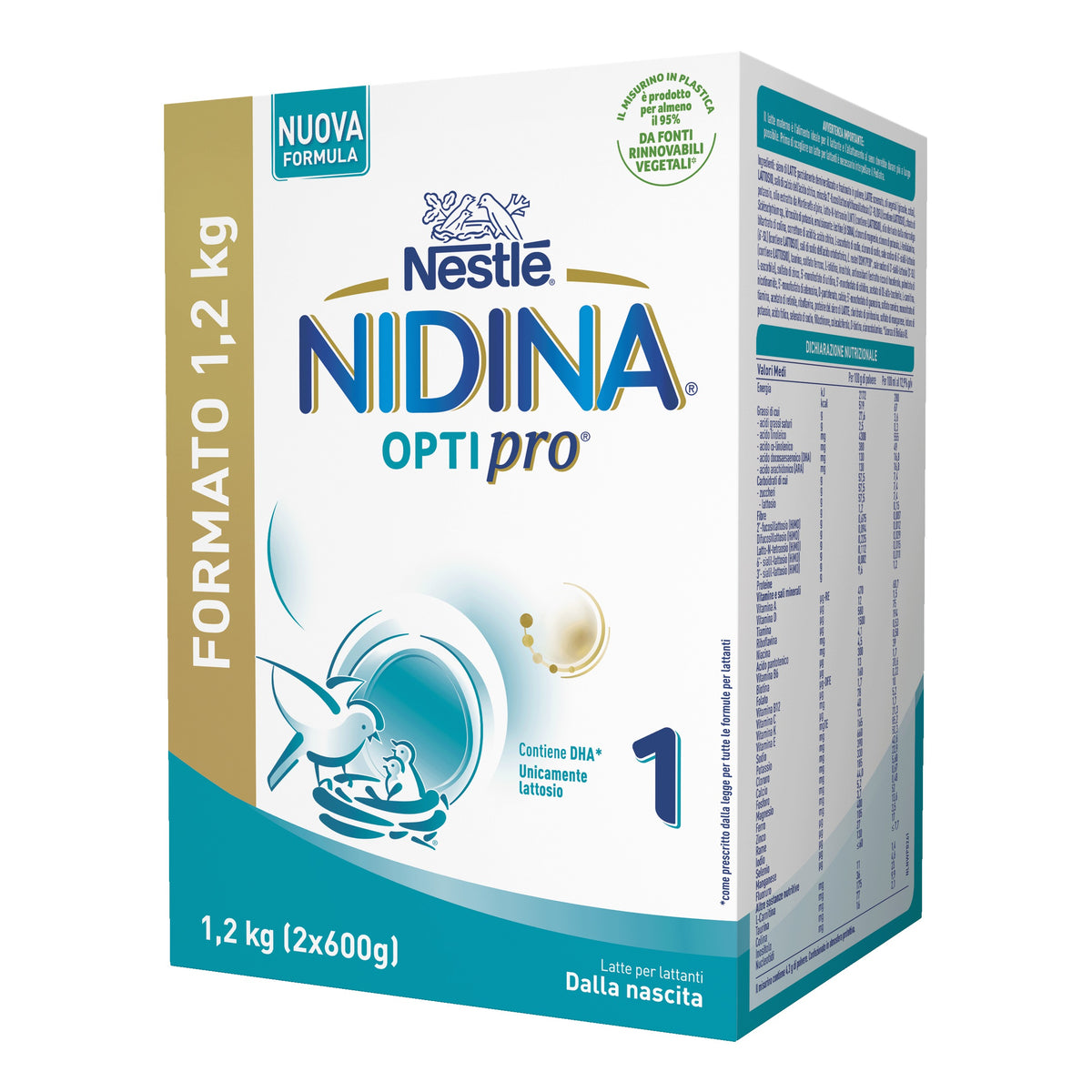 NIDINA OPTIPRO 1 POLV 2PZ 600G