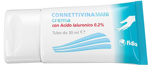 Connettivina Mani 30ml Crema per le mani idratante con Acido Ialuronico sale sodico 0,2%