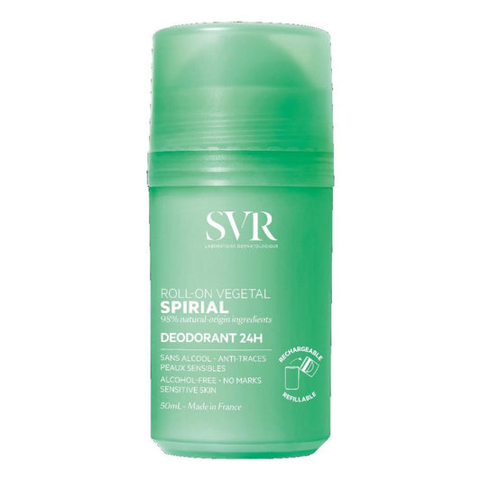 SVR Spirial deodorante Roll On Vegetal Deodorante Roll-on naturale efficace 24H, sudorazione da leggera a moderata 50ml