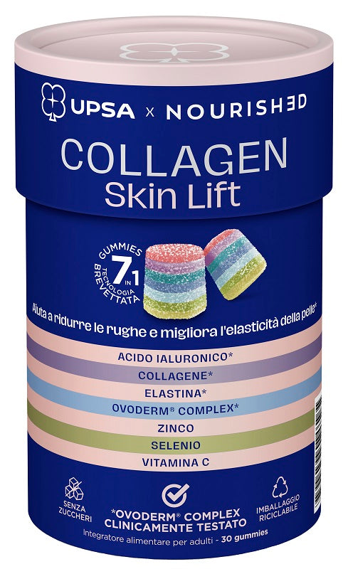 Upsa x Nourished Collagen Skin Lift 30 caramelle Integratore di collagene