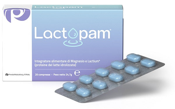 Lactopam Pharmanutra 20 compresse Integratore di Lactium e Magnesio Sucrosomiale per la qualità del sonno
