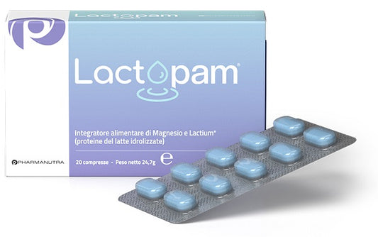 Lactopam Pharmanutra 20 compresse Integratore di Lactium e Magnesio Sucrosomiale per la qualità del sonno