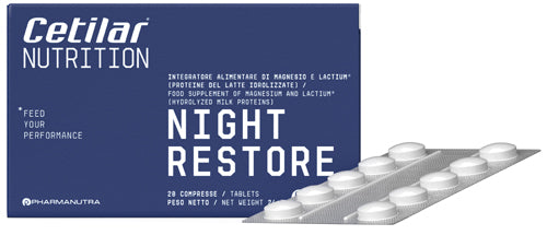 Cetilar Nutrition Night restore 20 compresse Integratore con Magnesio e Lactium per Rilassamento e Sonno